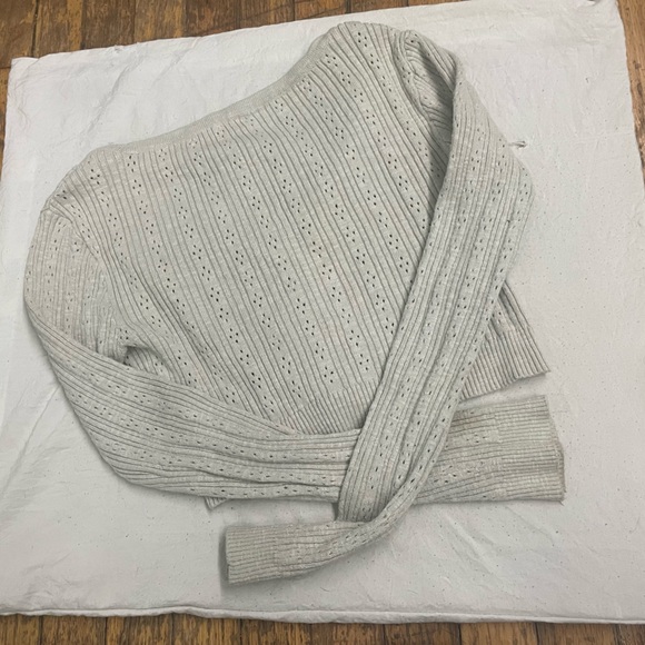 GARAGE ribbed tan button up cropped top size S - Picture 2 of 4